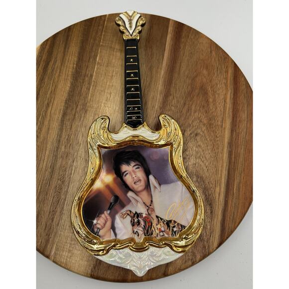 Vintage Bradford Exchange Elvis Presley Guitar Collector Plate 1992 TCB Gift - Picture 2 of 10
